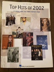 Top Hits of 2002 Piano Vocal Guitar Celine Enya USHER Jennifer Lopez Song Book - Picture 1 of 2