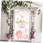 Welcome Baby Girl Door Banner Decor, Gender Reveal Party Decor, Baby Shower, 