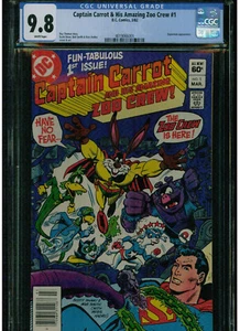 CAPTAIN CARROT & HIS AMAZING ZOO CREW #1 CGC 9.8 WHITE PAGES 1982 DC COMICS BLUE - Imagen 1 de 3
