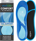 Gel Insoles for Men & Women - Shoe Inserts for Walking & Standing All Day - Thin