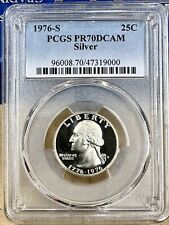 1976-S Washington Silver Quarter PCGS PR70DCAM - Top Pop!
