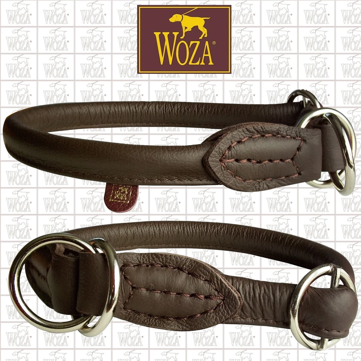 Gerolltes Hundehalsband Aus Leder – 40,6 Cm, Schwarz, Klassisch & Hautfreundlich