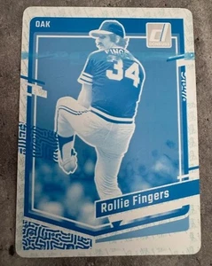ROLLIE FINGERS 2023 PANINI DONRUSS BLUE PRINTING PLATE #1/1, A'S - Picture 1 of 2