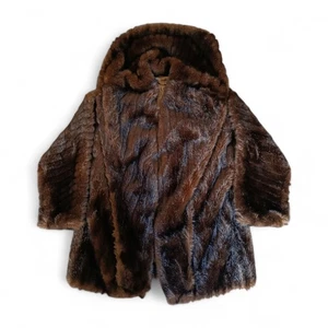 Emporio Armani 90s Archive Faux Fur Shawl Collar Jacket Coat - Made In Italy 42M - Picture 1 of 11