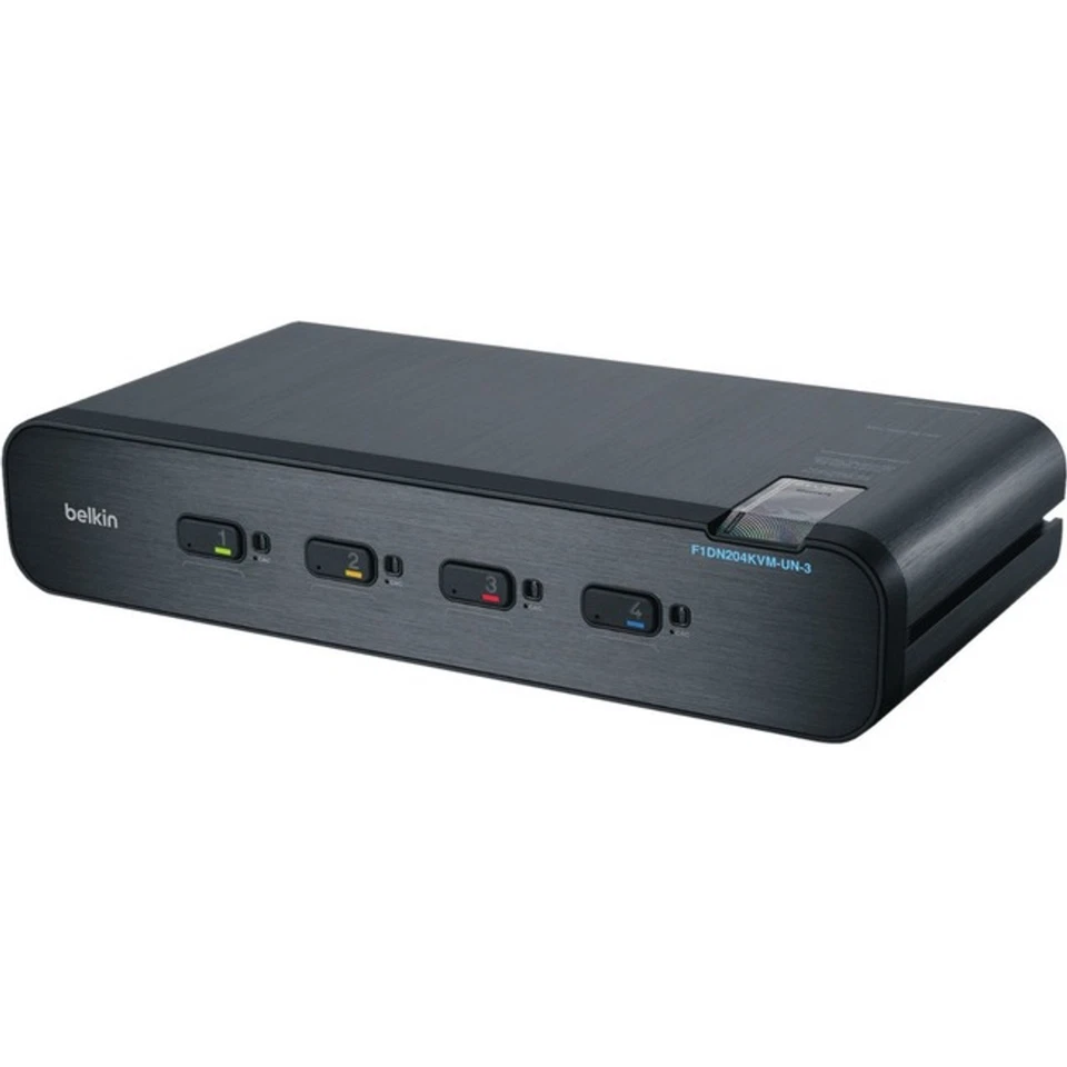 Belkin F1DN204KVM-UN-3 Universal Secure 4-Port Dual-Head KVM Audio & CAC Switch  - Image 1 of 1