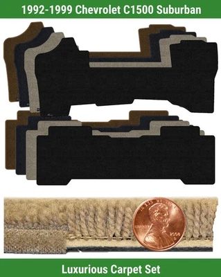 Juego de alfombrillas de lujo personalizadas para Chevrolet C1500 Suburban 92-99 (2 piezas) #COB Foto 1 de 4