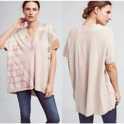 Moth Anthropologie Los Pocitas Wool Cashmere Poncho Sweater Boho Oversized Sz S Foto 1 de 4