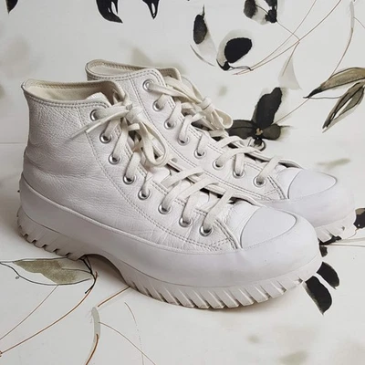Converse Chuck Taylor Lugged 2 Platform White Leather 10.5W 8.5M - Image 1 of 4