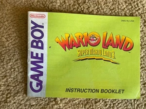 Wario Land Super Mario Land 3 (Nintendo Game Boy GB) Manual de instrucciones original - Imagen 1 de 2