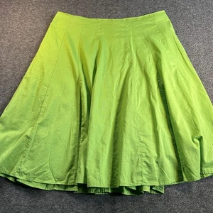 Vintage Y2K 90er George grün Midirock Größe 8 Boho Fairycore Plissee Baumwolle - Bild 1 von 10