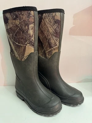 Red Head Kamari Hunting Boot Neoprene Waterproof Camo Rain Boot Kids Youth Sz 4 - Image 1 of 4