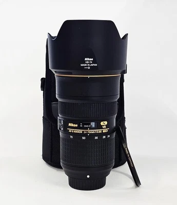 #Nikon NIKKOR AF-S 24-70mm F/2.8E ED VR Lens (S/N 2096296) + BW 82MM FILTER - Image 1 of 4