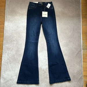 NWT DL1961 Rachel High Rise Instasculpt Flare Jeans Foster Dark Blue Wash 27 - Picture 1 of 7