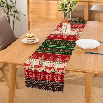 Christmas and Holiday Colorful Table Runners - Great for Holiday Decorating - Image 1 of 4