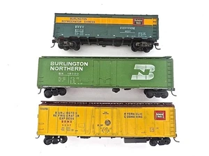 3 Burlington Route HO Built & Upgraded Freight Cars All Excellent with Low Ship - Picture 1 of 7