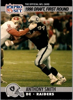 1990 Pro Set #679 Anthony Smith Los Angeles Raiders Rookie - Image 1 of 2