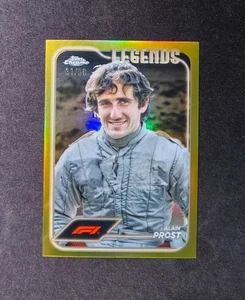 2024 Topps Chrome Formula 1 F1 Alain Prost #190 Gold Refractor /50 - Picture 1 of 6