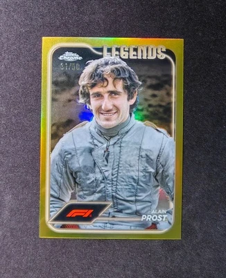 2024 Topps Chrome Formula 1 F1 Alain Prost #190 Gold Refractor /50 - Image 1 of 4