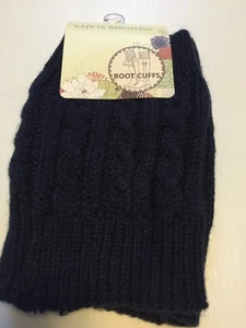 Blue Cable Knit 7" Boot Cuff topper ~NEW With Tags ~ - Picture 1 of 3