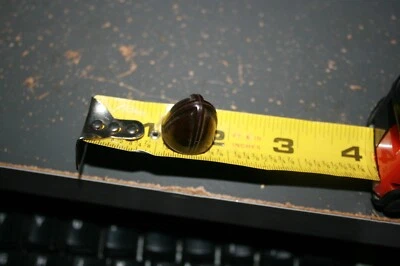 Vintage Tube Radio Brown Bakelite Acorn Bullet Knob Brown 3/4" Dia. - Image 1 of 2