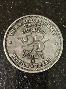 M.W. Kellogg 100th Century vtg coin 25 years in HOUSTON 1970 - 1995 - Picture 1 of 6