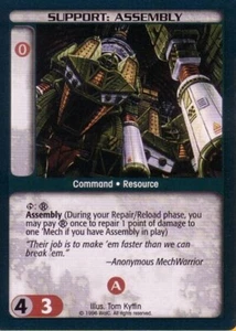 1x  Support: Assembly (A) Ungraded Commander's Edition - Battletech - Picture 1 of 1