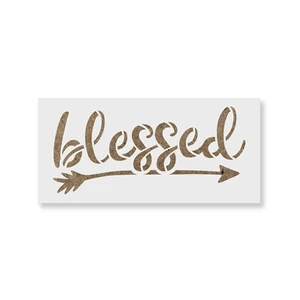 Blessed Arrow Stencil - Durable & Reusable Mylar Stencils - Picture 1 of 5