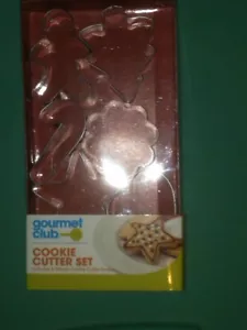 NUEVO EN PAQUETE 6 CORTADORES DE GALLETAS DE NAVIDAD CLUB GOURMET - ÁRBOL PAN DE JENGIBRE HOMBRE CARAMELO ETC - Imagen 1 de 2