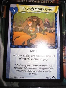 HARRY POTTER TCG GAME CARD CHAMBER OF SECRETS ENGORGEMENT CHARM 102/140 COM MINT - Picture 1 of 1