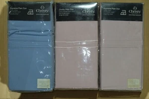 Christy Plain Dye Cotton Flat Bed Sheets - Single / King Tatty packaging - Picture 1 of 4