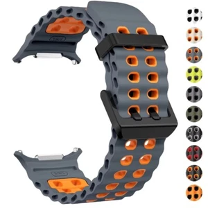 Marine Band do Samsung Galaxy Watch Ultra 7 Pasek 47mm Dwukolorowy silikon Sport✅ - Zdjęcie 1 z 31