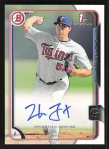 2015 BOWMAN ZACK JONES PA-ZJ MINT 1ST RC AUTOGRAPHS BASEBALL MINNESOTA TWINS - Picture 1 of 2