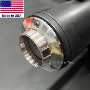SUKUKI 2D EXHAUST TIP DRZ 250 DR-Z400 S E SM KLX 400 w/ SPARK ARRESTOR SCREEN - Picture 1 of 11
