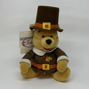 Disney Thanksgiving Pooh Pilger Winnie Puuh 8 Zoll Mini Plüsch Neu mit Etikett nicht mehr produziert - Bild 1 von 8