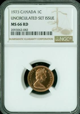 1973 CANADA CENT NGC MS66 UNCIRCULTED SET SPOTLESS  * - Image 1 of 2