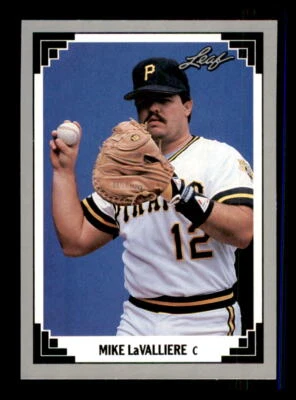 1991 Baseball 1991 Leaf Mike LaValliere Pittsburgh Pirates #15 1 - Image 1 of 2