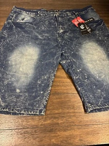 Rocawear Pantaloncini Jeans Denim Uomo Taglia 46 Grandi e Alti Designer Elasticizzati - Foto 1 di 7
