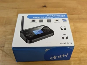 C41S Bluetooth 5.3 Audio Transmitter LCD - AUX Optical SPDIF TF Dual Output - Bild 1 von 6