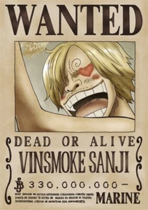 PÓSTER BUSCADO DE UNA PIEZA Vinsmoke Sanji NOTICIAS TIENDA OFICIAL MUGIWARA LIMITADA - Imagen 1 de 1