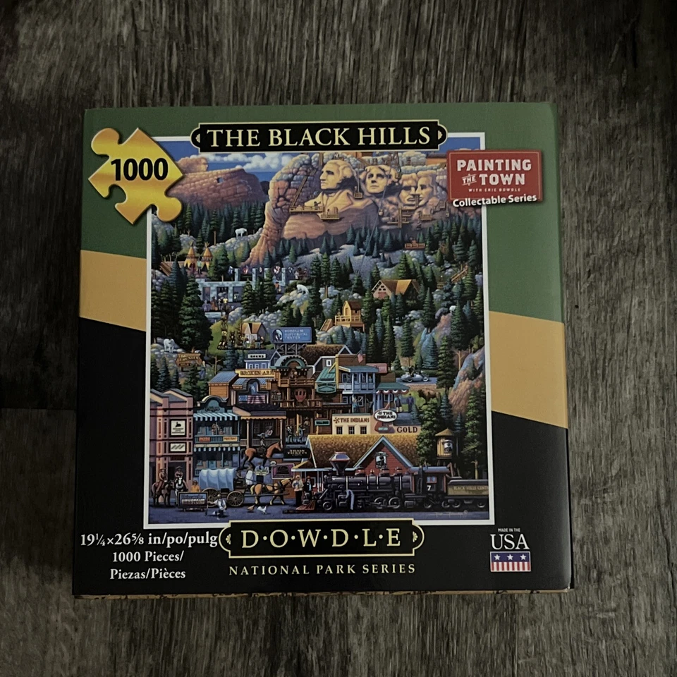Dowdle Folk Art Collectors Puzzle Black Hills Mount Rushmore 1000 PC #10271