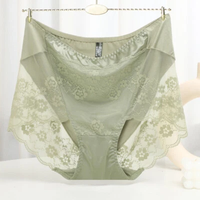 Damen Spitze Höschen Unterwäsche Slip Netz Splice Durchsichtig Blumen Freizeit - Bild 1 von 4