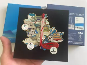 BeiJing 2022 Winter Olympic Torch Relay Big Pin Set LE5000 - Picture 1 of 9
