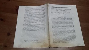 Núm 53 Correo Politico y Literario de Sevilla 1809, Manresa Madrid Jaen Napoleon - Picture 1 of 1