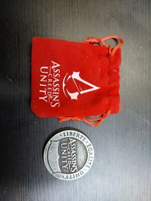 Assasins Creed Unity Coin & Pouch from Loot Crate Nov. 2014 subscription box - Image 1 of 2