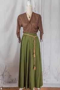 Festival Outfit Medium Brown Green Zootzu Fairy Boho Hippie Costume Faire - Picture 1 of 5