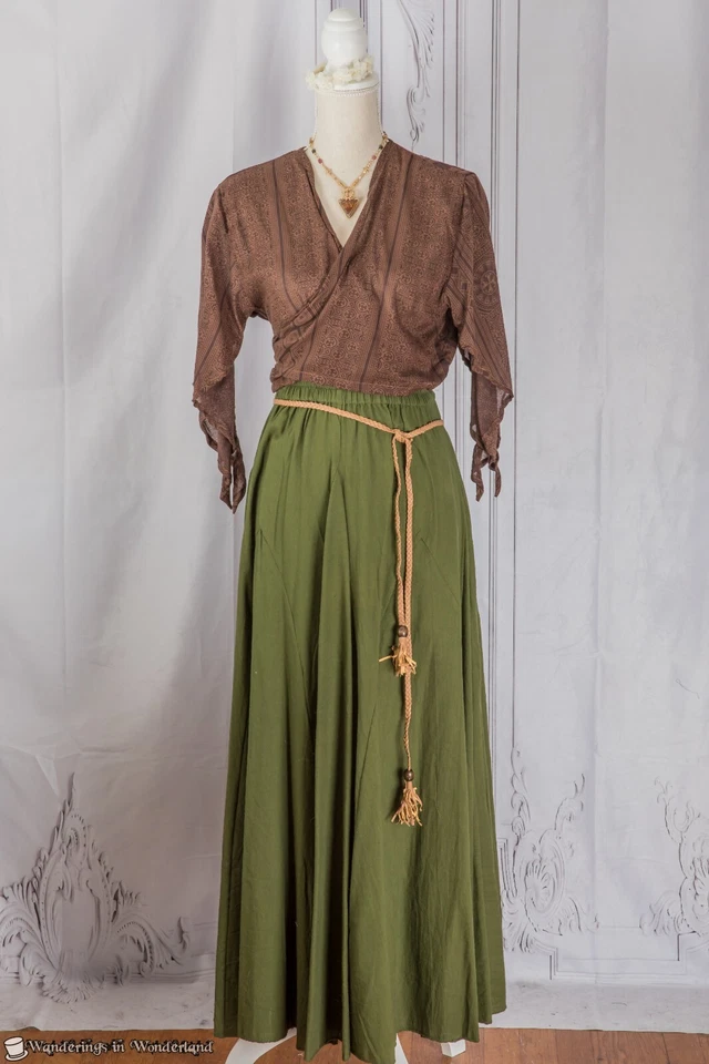 Festival Outfit Medium Brown Green Zootzu Fairy Boho Hippie Costume Faire - Image 1 of 4