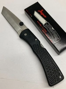 Large Tanto Plain Edge Lockback Folder w/Thumbswitch, Clip YK-88T - Picture 1 of 24
