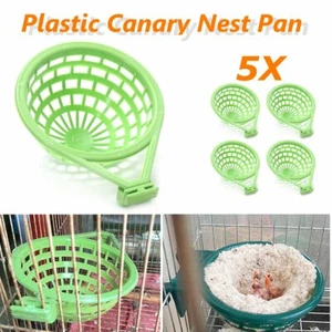 5pcs 14cm Plastic Canary Nest Pan For Parrots Nesting Canaries Finches Cage Eggs - Picture 1 of 8