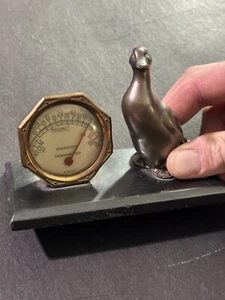 Antique Vintage Original Rochester Manufacturing Co Duck Goose Desk Thermometer - Picture 1 of 24