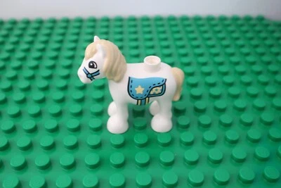 Duplo 白色农场马戏团游行马小马鞍蓝星 10951 稳定 — 第 1/2 张图片